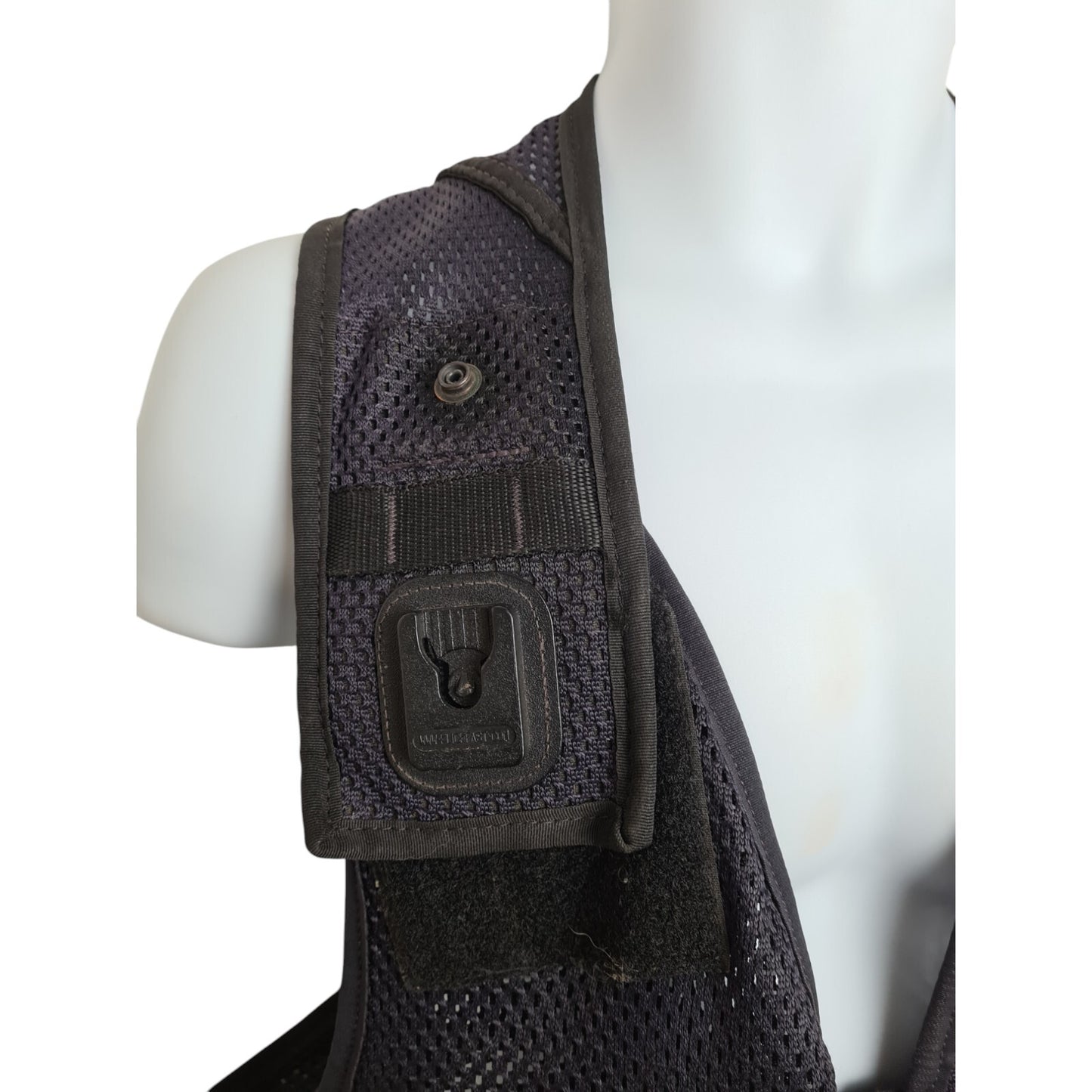 Black Tactical Vest With Integrated Pouches Security Dog Handler Ex Police XL