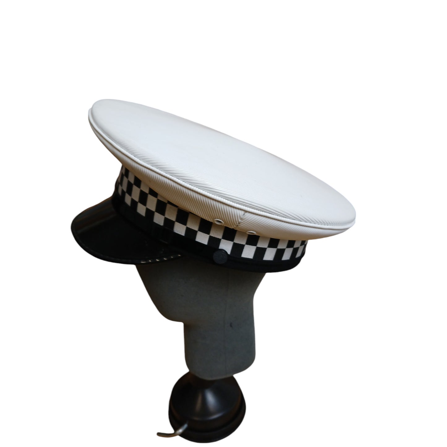 Traffic Officer Peak Cap Hat Black & White Ex Police Issue Collector B Grade