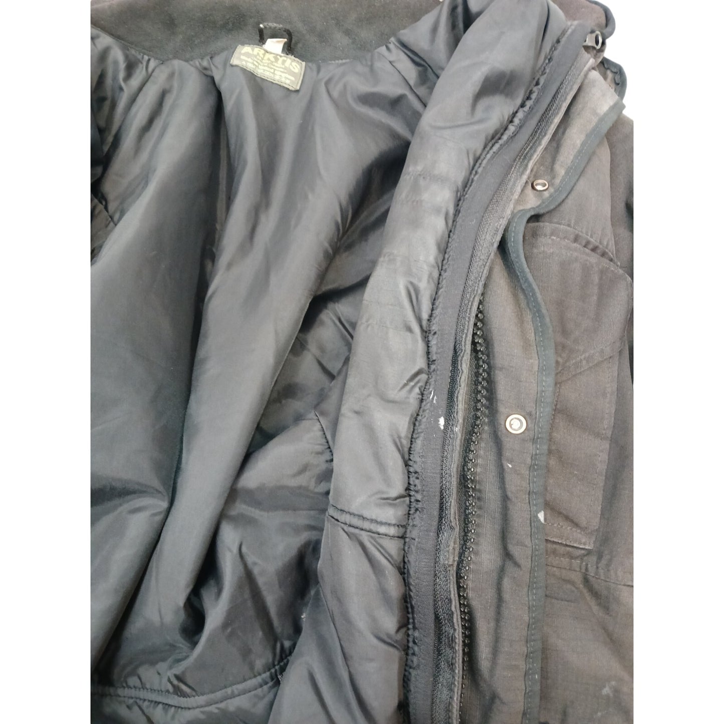 Arktis Ripstop Jacket Coat Medium 3/4 Length Black Ex Police Security Smock M