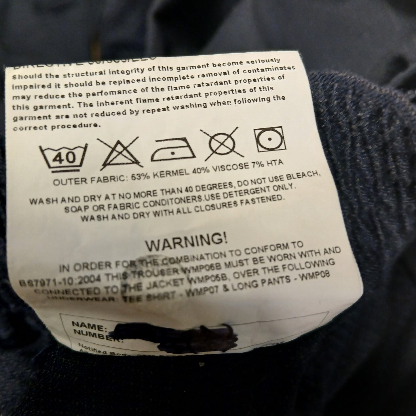 Flame Retardant Trousers Cosalt Ballyclare Navy Blue Safety Fire Resistant