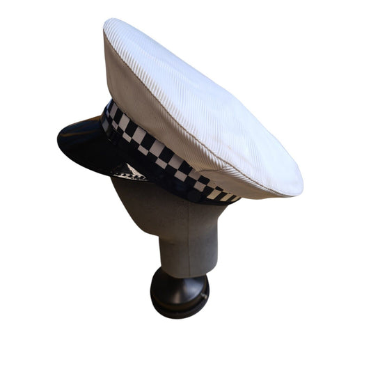 Traffic Officer Peak Cap Hat Cover Black & White Ex Police Issue Collector 54 TV