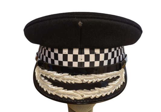 Deputy Assistant Peaked Cap Police Commissioner Double Silver Oak Leaf Size 57