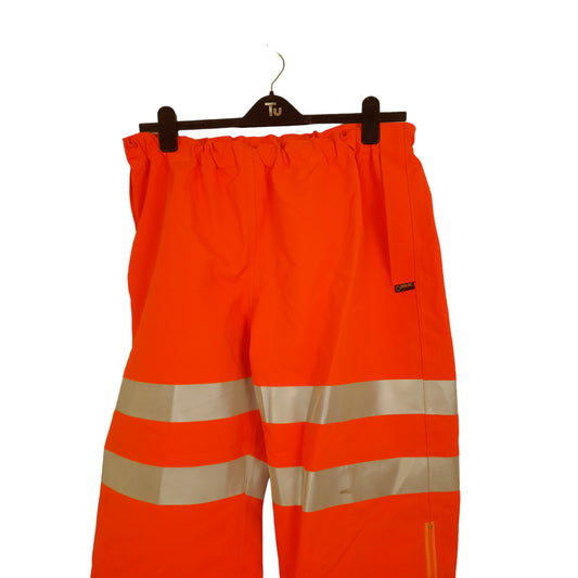 Ballyclare Waterproof Trousers Hi Vis Hi Viz Goretex Work HV160 Orange Railway A