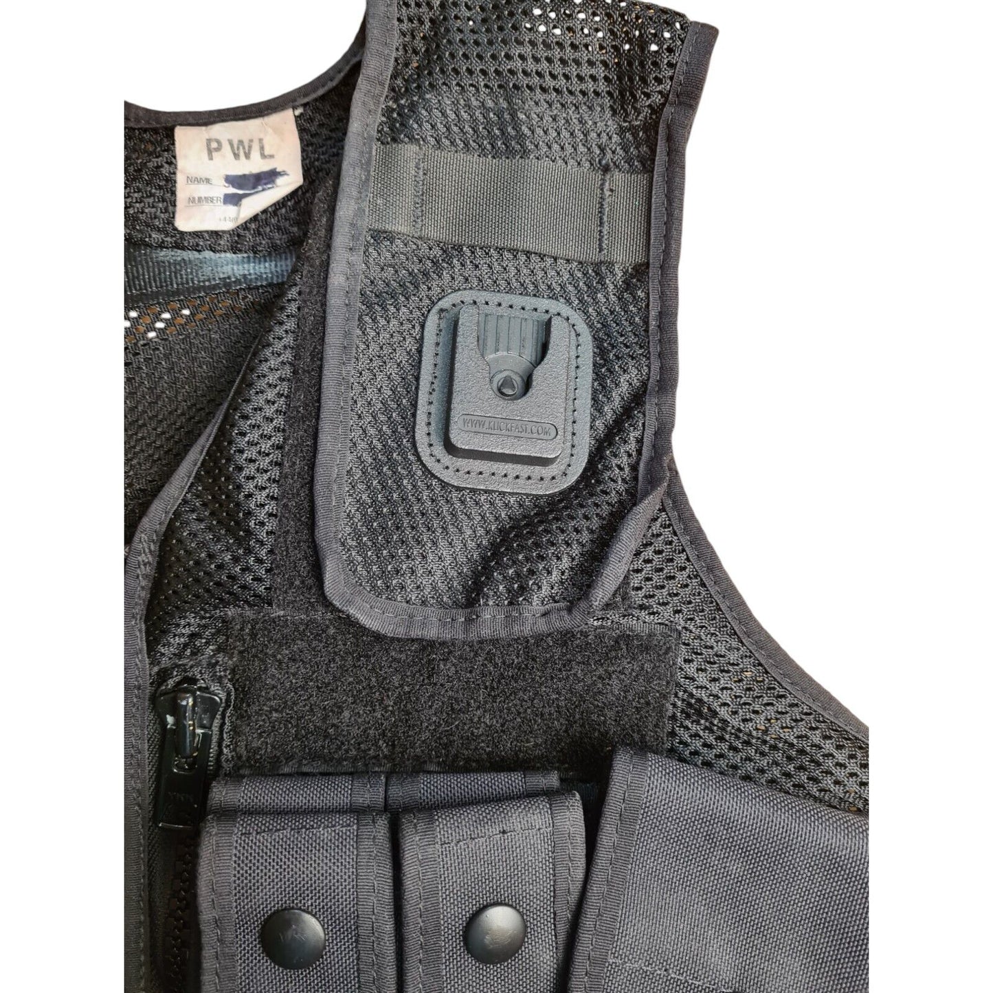PWL Tactical Police Vest Integrated Pouches Security Airsoft Klickfast