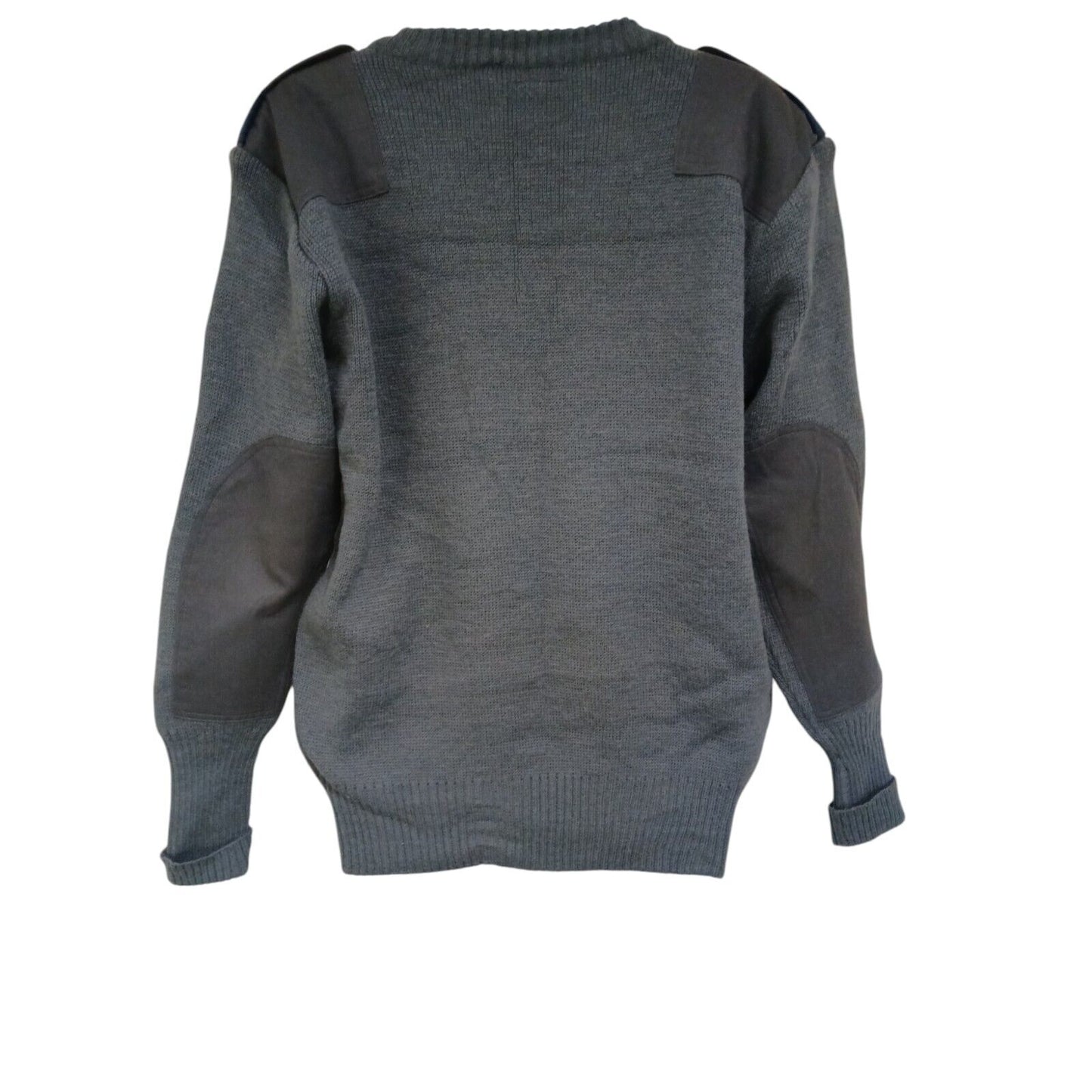 RAF Utility Jumper V Neck Blue Grey 80% Wool 20% Nylon Pullover Military
