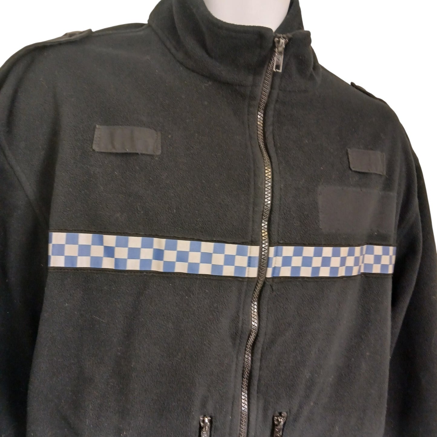 Fleece Jacket Windstopper Police Reflective Radio Black Security Turner Virr