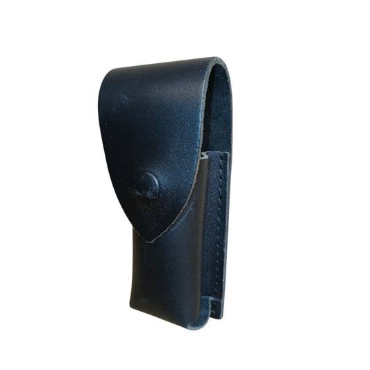 CS Gas Holster Belt Loop Holder Leather Ex Police Leather Security Police Black
