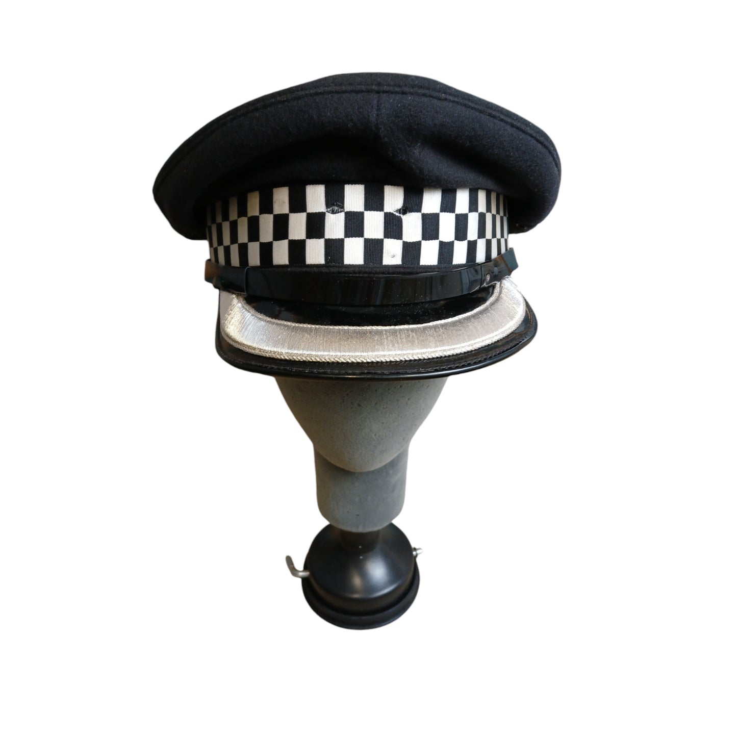Police Peaked Cap Chief Superintendent Silver Banded Film Collector B Grade Hat