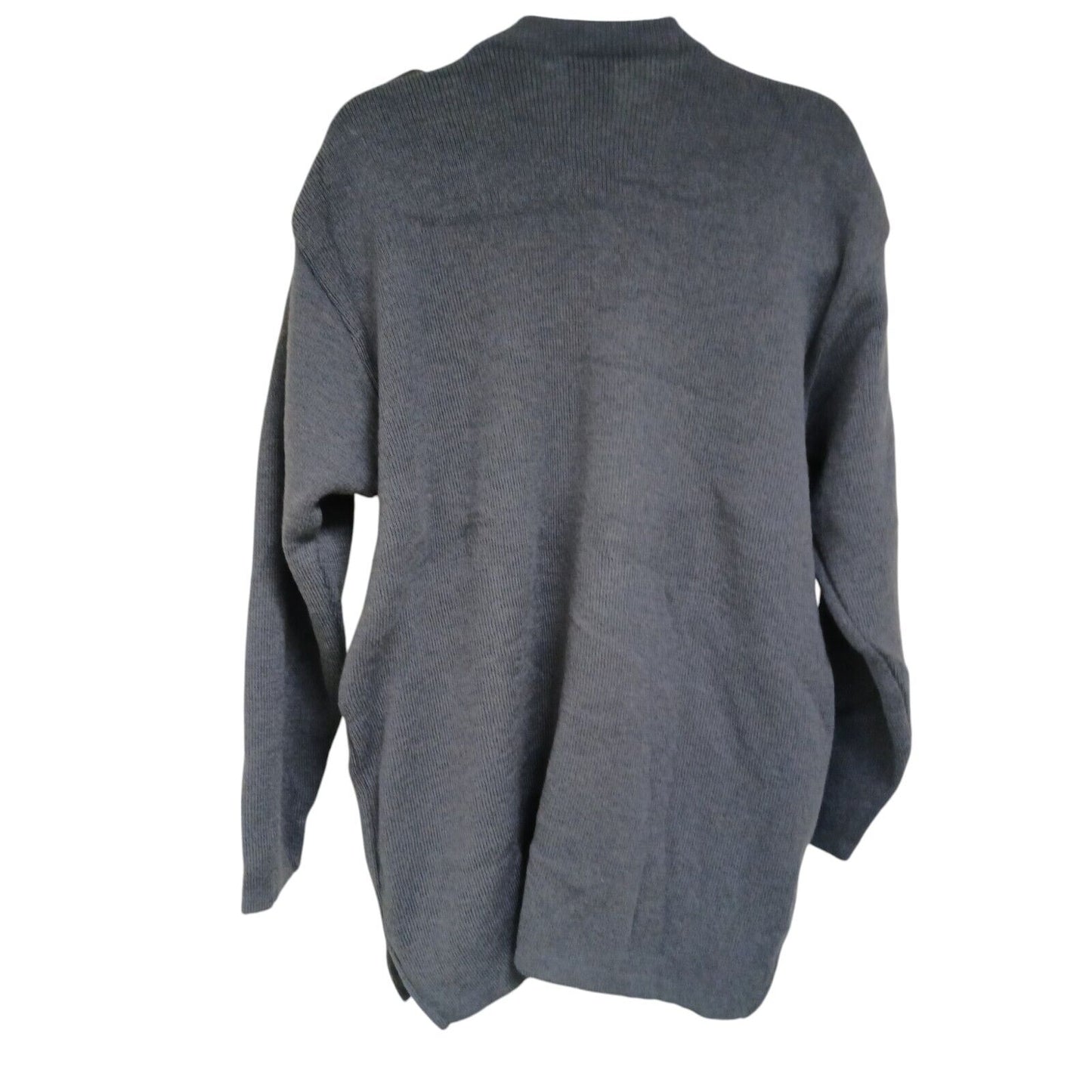 RAF Utility Womens Cardigan Buttoned Jumper Blue Grey 80% Wool Pullover Military