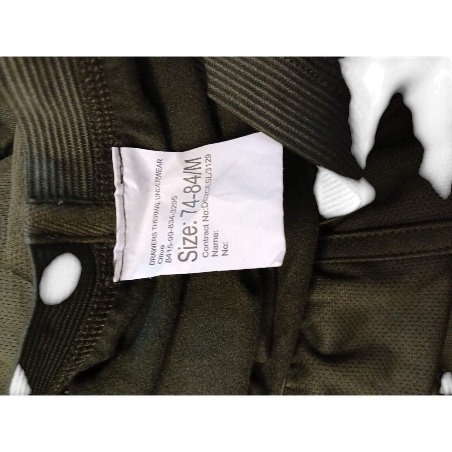 British Army PCS Underwear Thermal Dark Olive Green Base Layer Long John Wicking