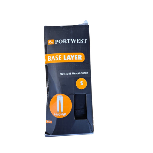 Portwest Leggings Base Layer Thermal Wicking Moisture Management Black S New