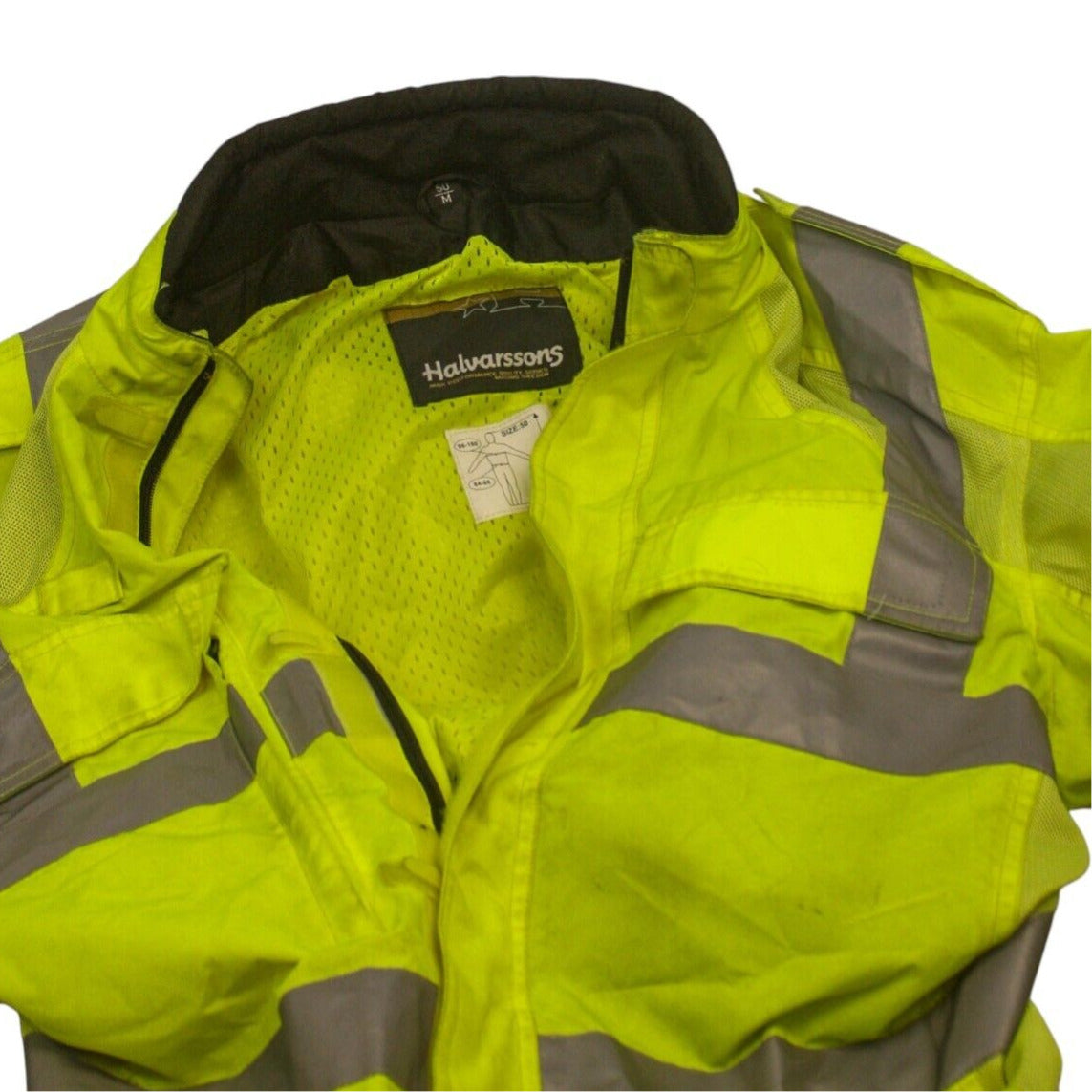 Halvarssons Motorcycle Patrol Jacket Police Coat Hi Vis Hi Viz Yellow Security