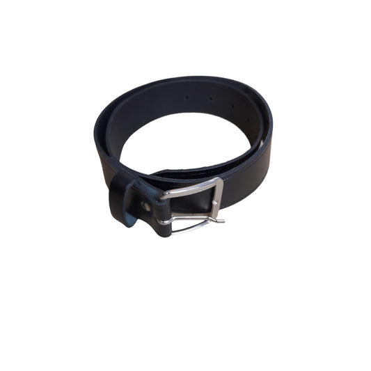 Black Leather Belt Single Prong 35mm Wide Ex Police Uniform Security