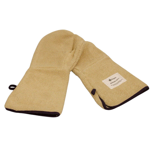 Polyco Bakers Mitts 7724 Pair Heat Resistant Steam Liquid Barrier White One Size