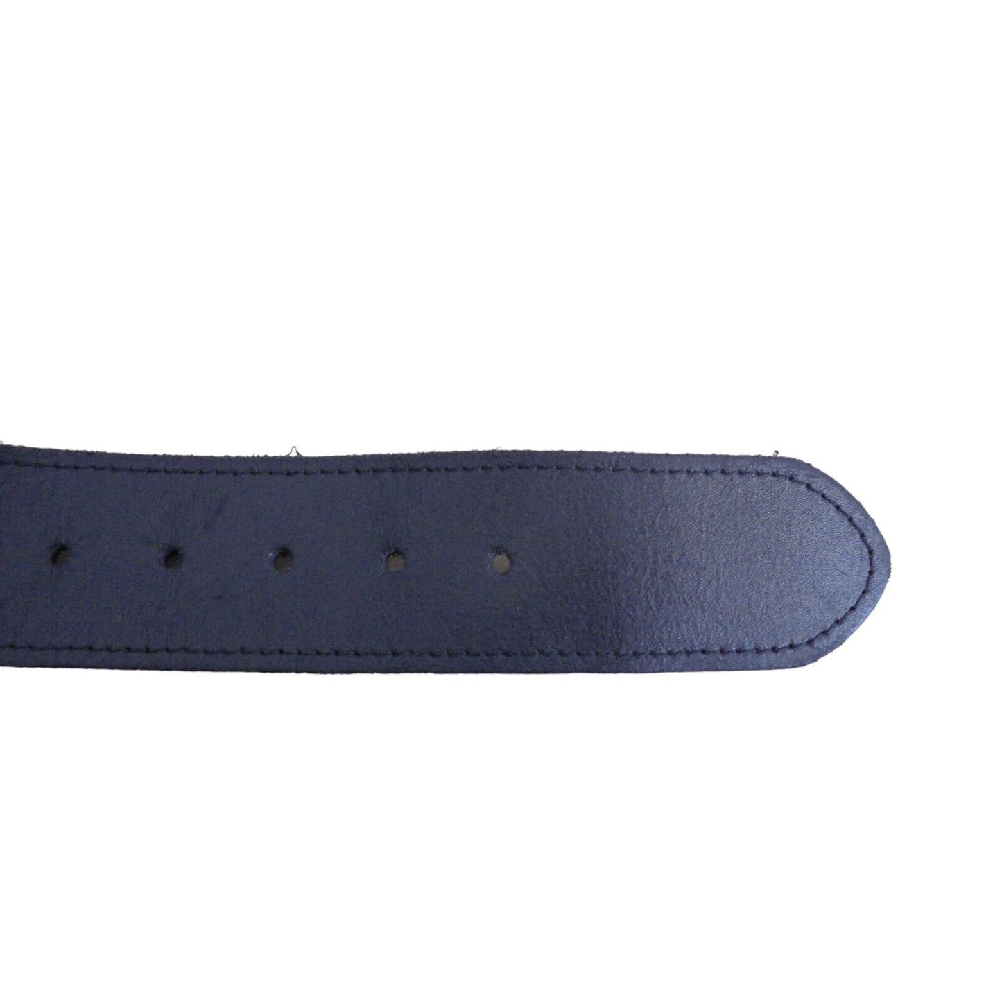 Black Leather Duty Belt Single Prong 5cm Wide Ex Police Uniform Hook & Eye Lined