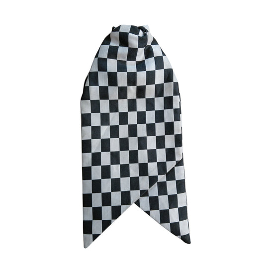 Ex Police Clip On Cravat Ladies Black & White Check Fancy Dress WPC