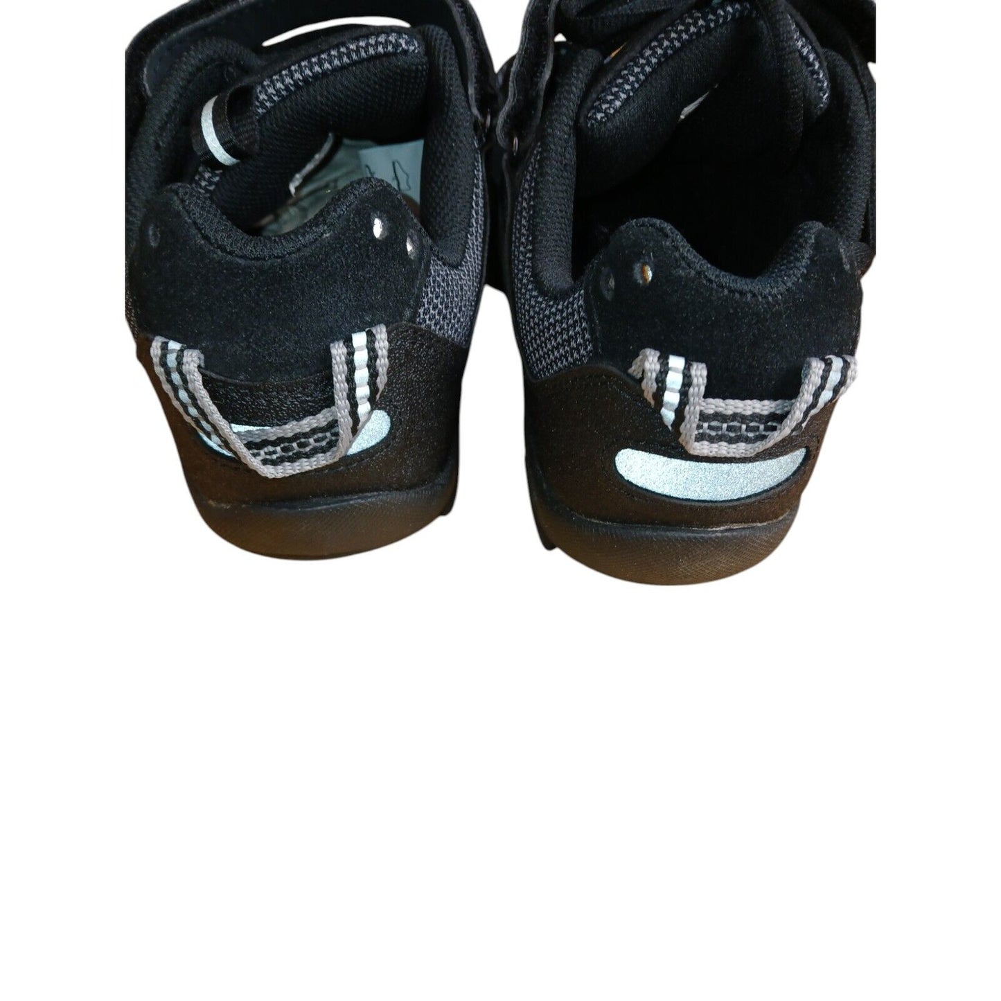 Endura Cycling Shoes Black Grey Size 4 Ex Police With Cleat Plates Lace Up Bike