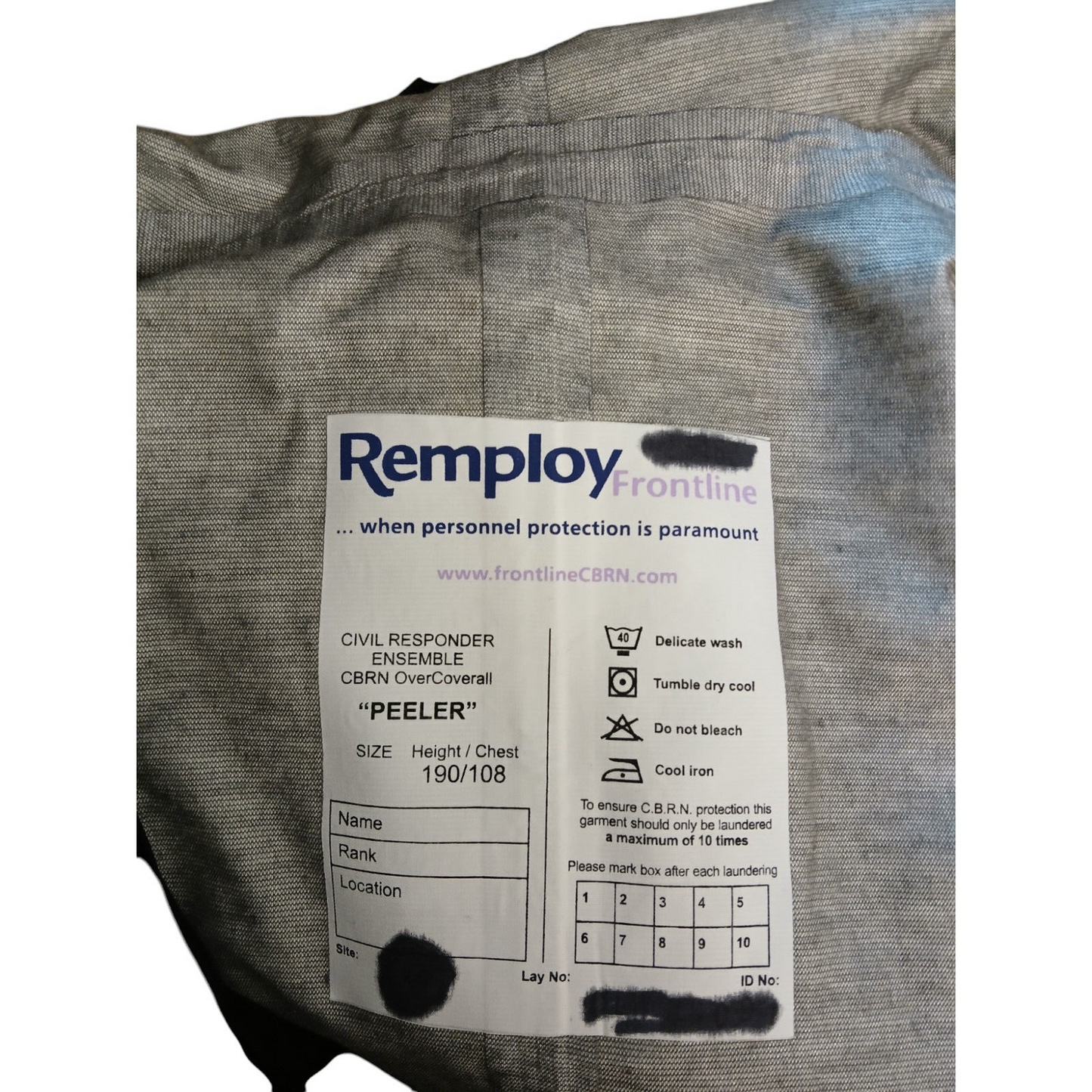 Goretex Overall Chemical Peeler Waterproof Flame CBRN NBC Coverall Navy Blue