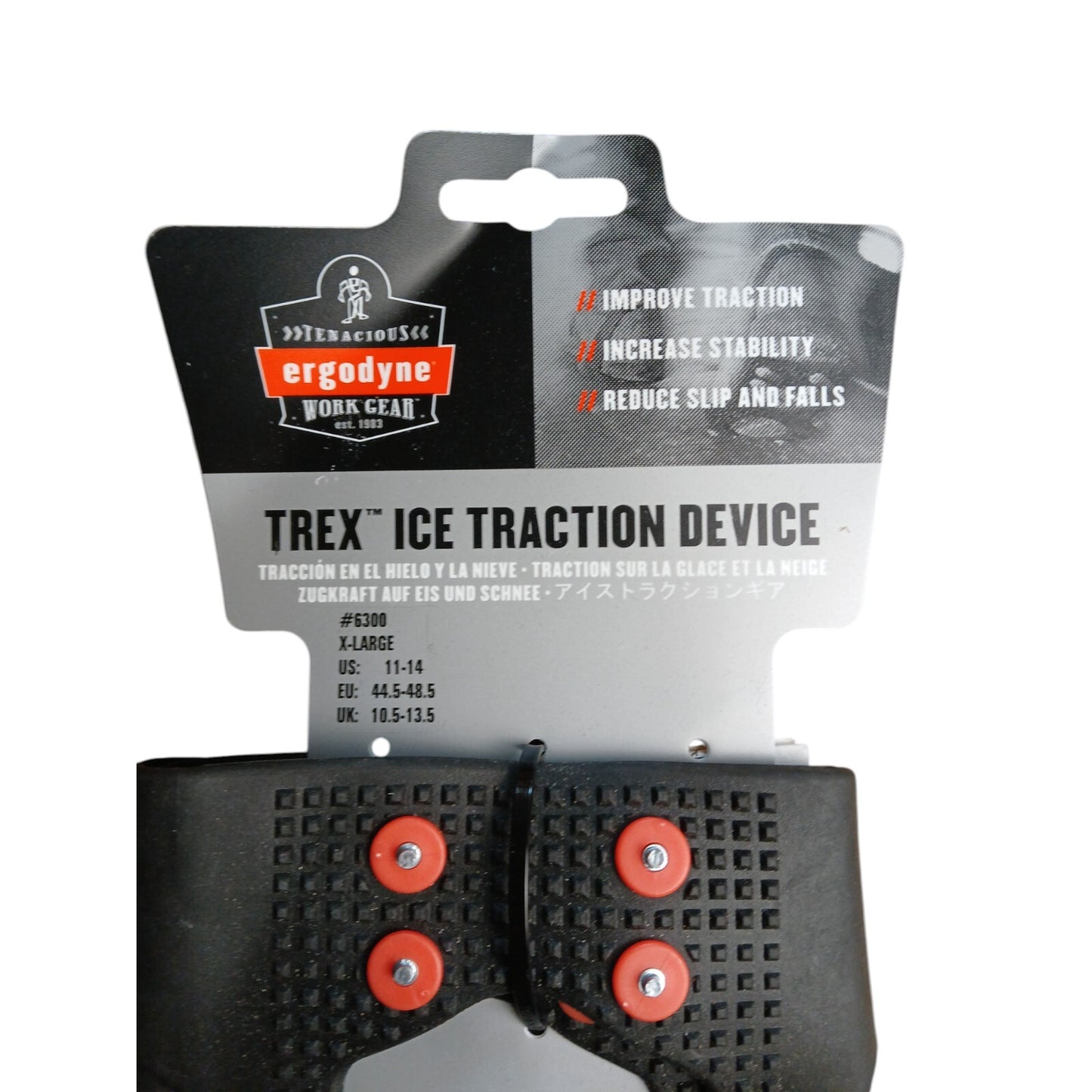 Ergodyne Trex Traction Device Ice Snow Over Shoe Boot Grips XL 6300 Extra Large
