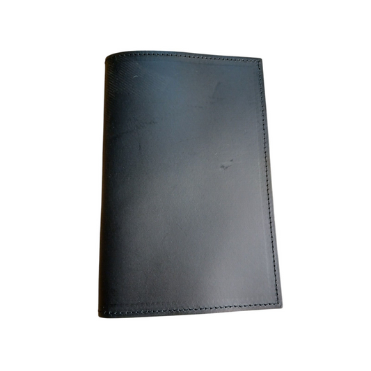 Leather Police Notebook Cover Document Pocket Book Holder Black Ex Police