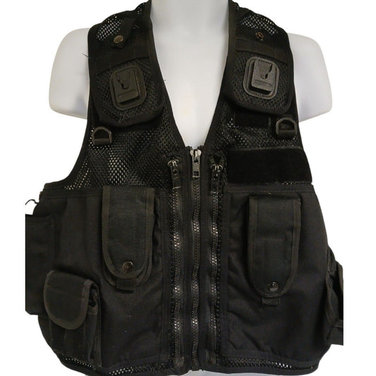 Tactical Vest Integrated Pouches Black Klickfast Docks Medium Security Ex Police