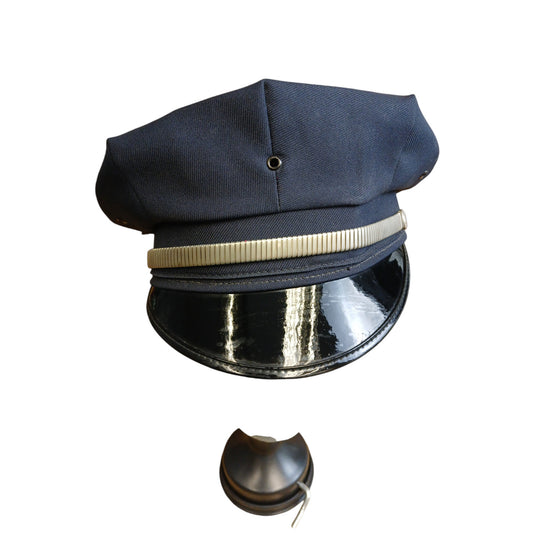 Vintage American Police Department Dress Peaked Cap Navy Size 7 Collector Rare