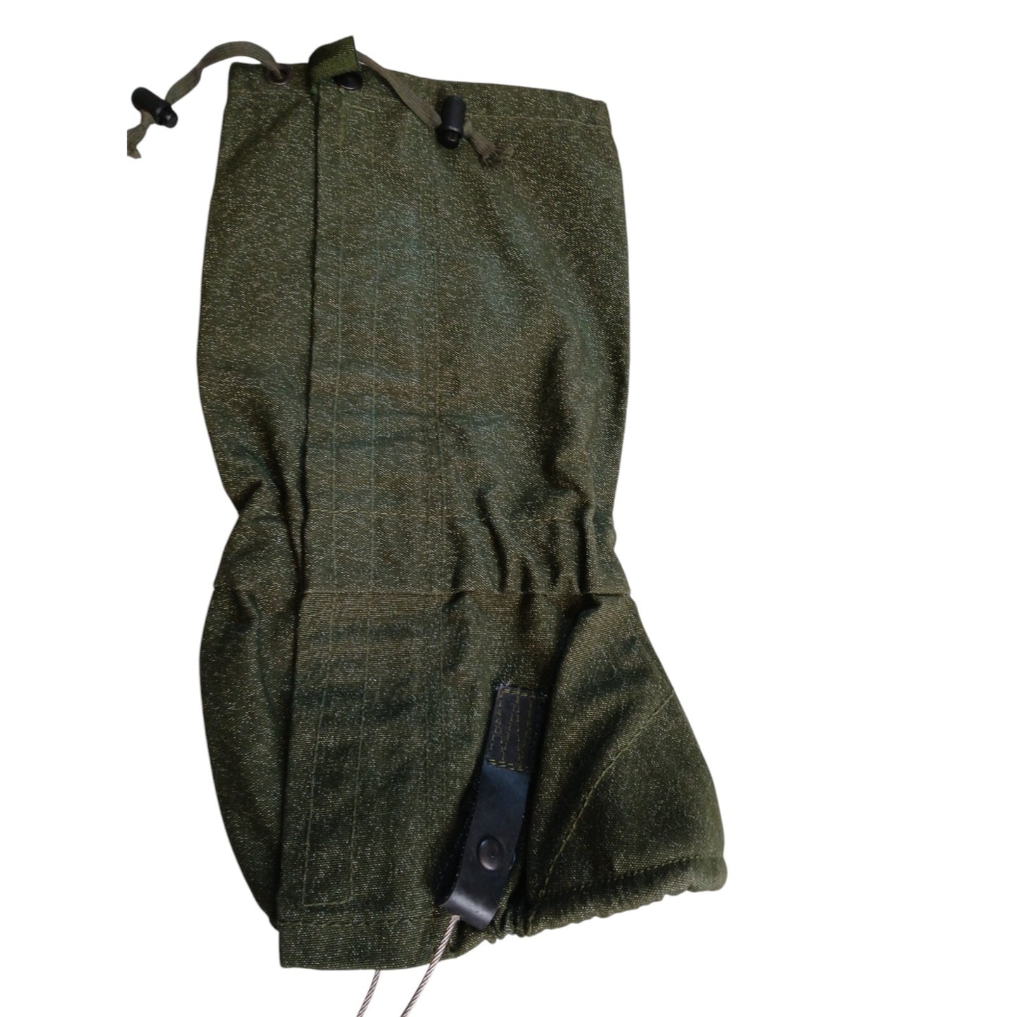 British Army Green Leg Gaiters GS Wire Rope Hiking Standard Size 1996