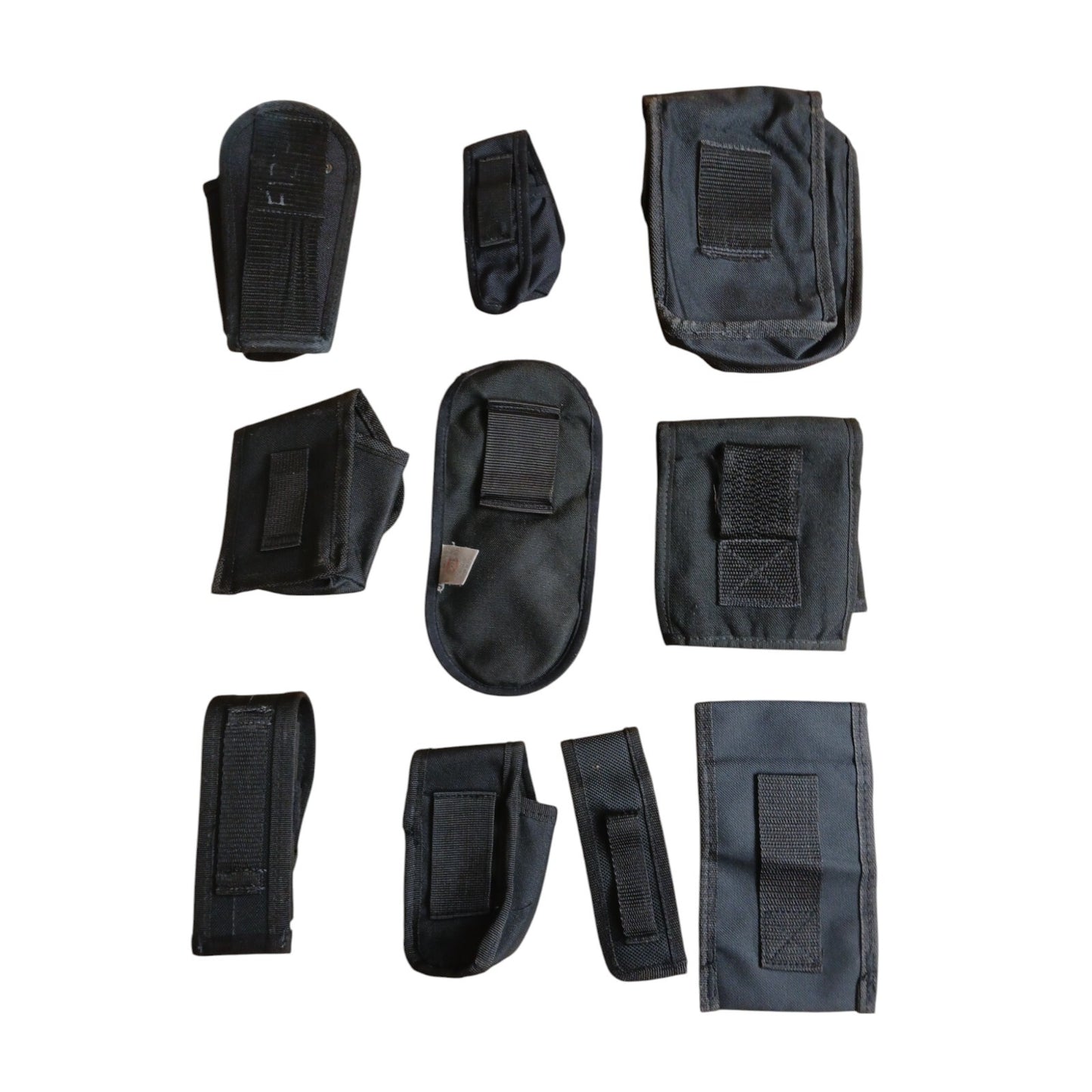 Duty Belt Loop Pouches Belt Various 10 x Police Black Security Utility Bundle B