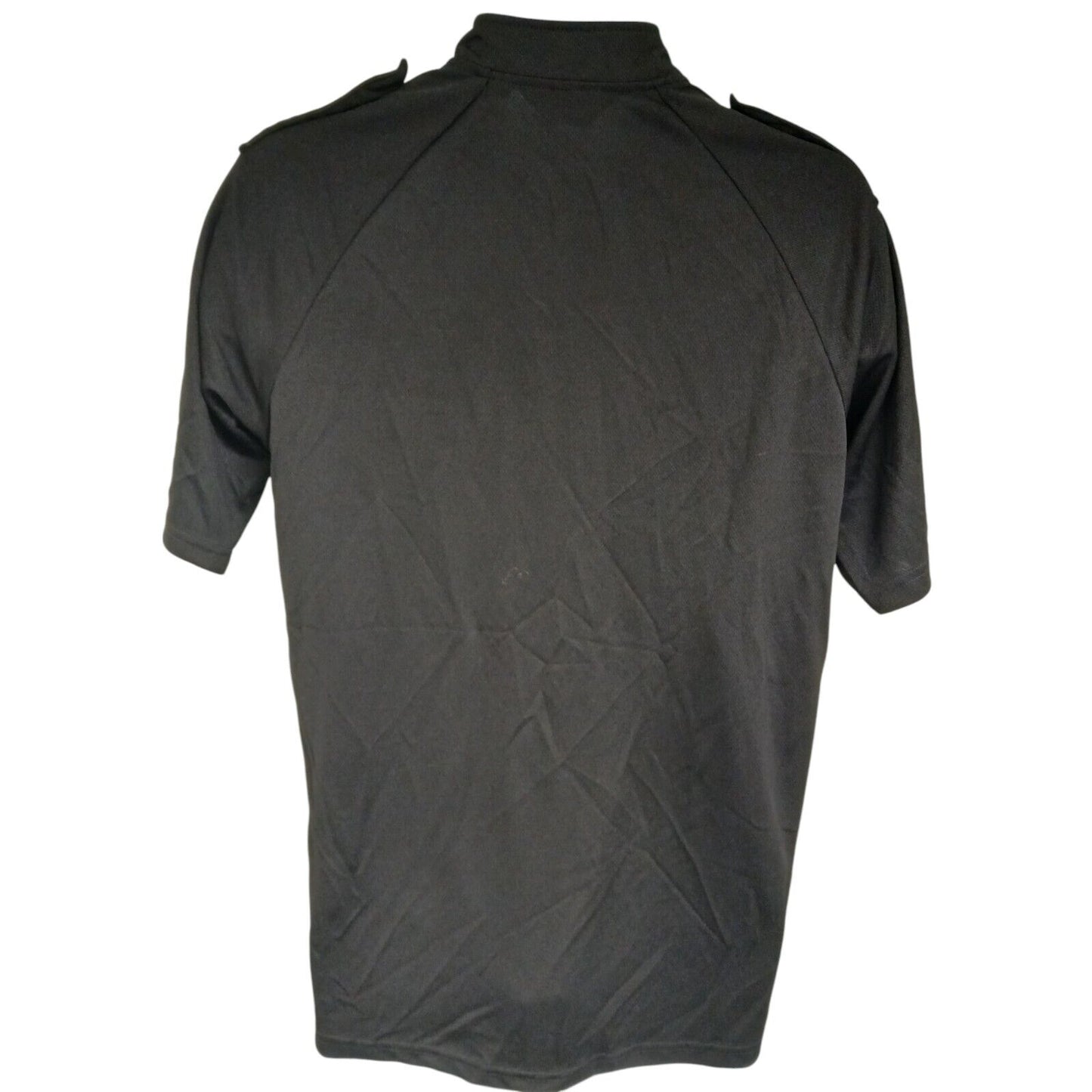 Self Wicking Police Shirt Short Sleeve Black Breathable T-Shirt Security Duty