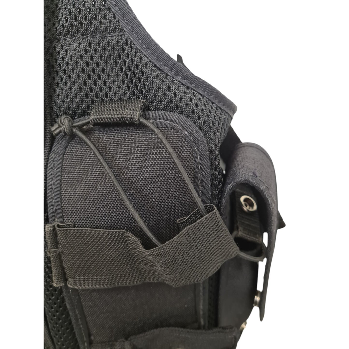 Tactical Vest With Integrated Pouches Adjustable Security Doorman Black Police