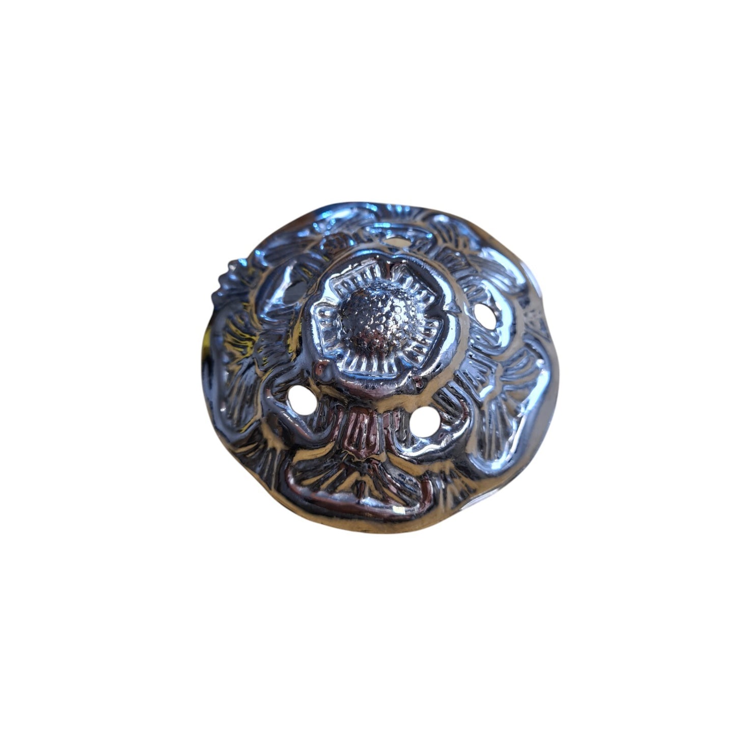British Police Metal Rose Top For Custodian Helmets Collector Restorer Interest