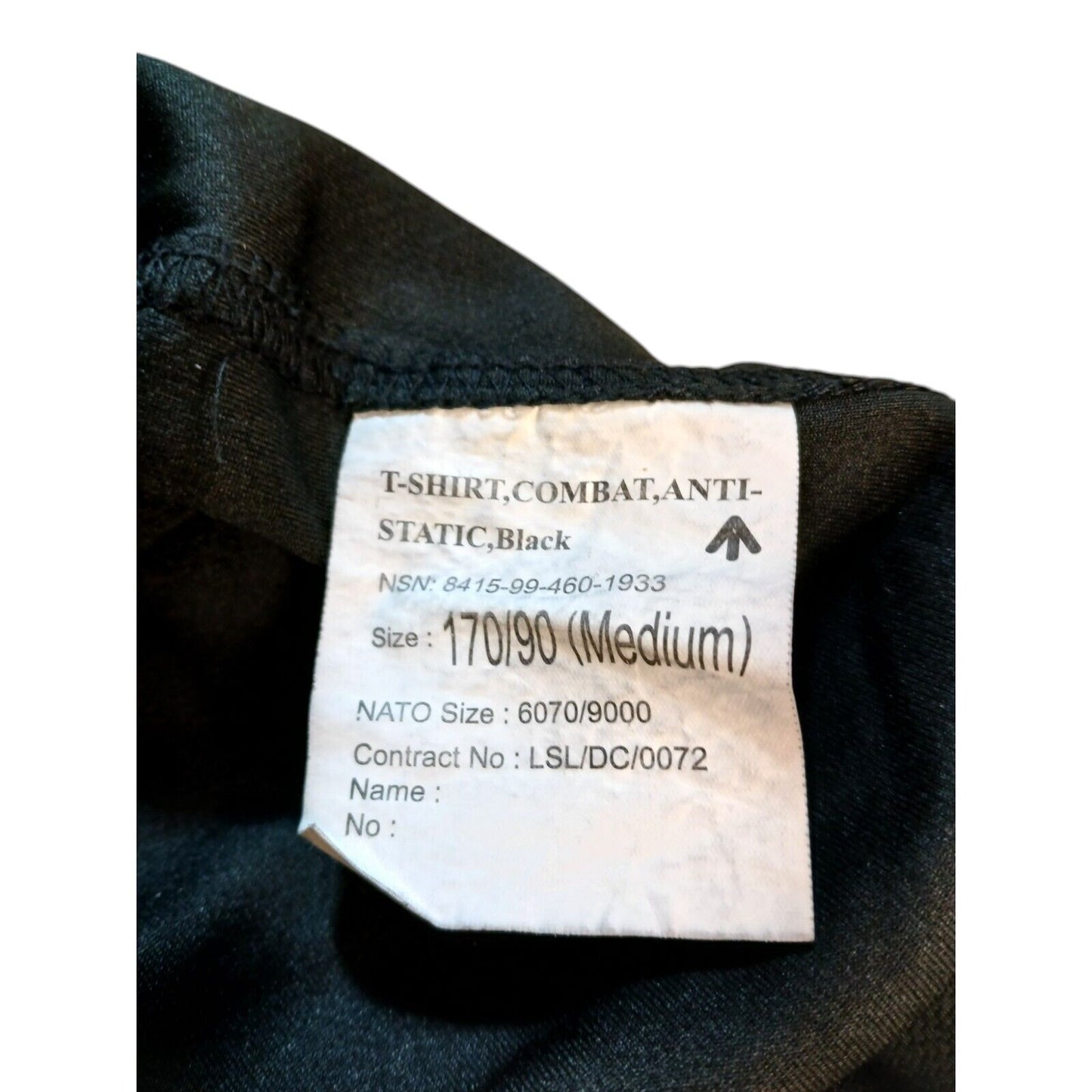 Self Wicking Combat T-Shirt British Military Top Anti Static Black Services