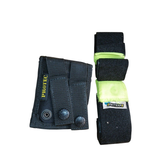 Protec Molle Leg Restraints In Pouch Fast Straps Black Police Security Tactical