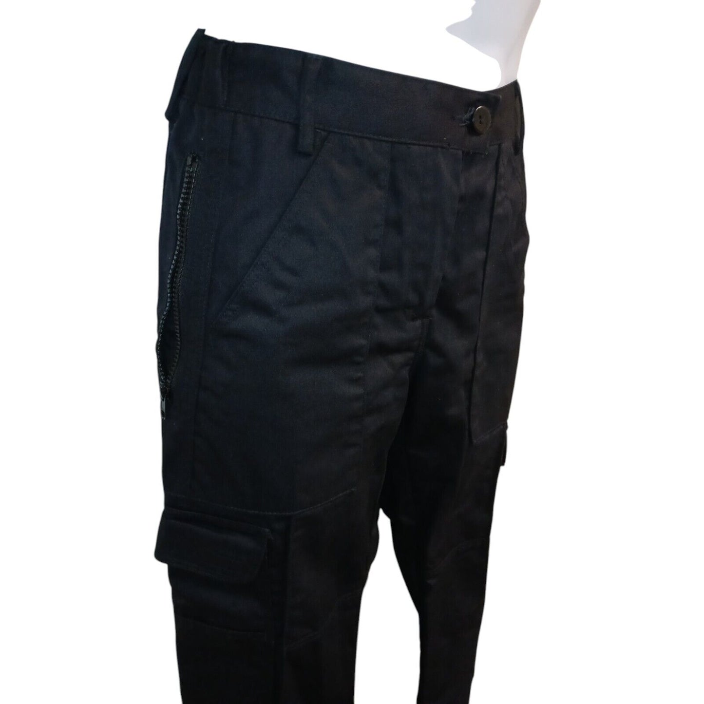 Combat Cargo Work Trousers Black Ex Police Womens Paintball Security Grade 1