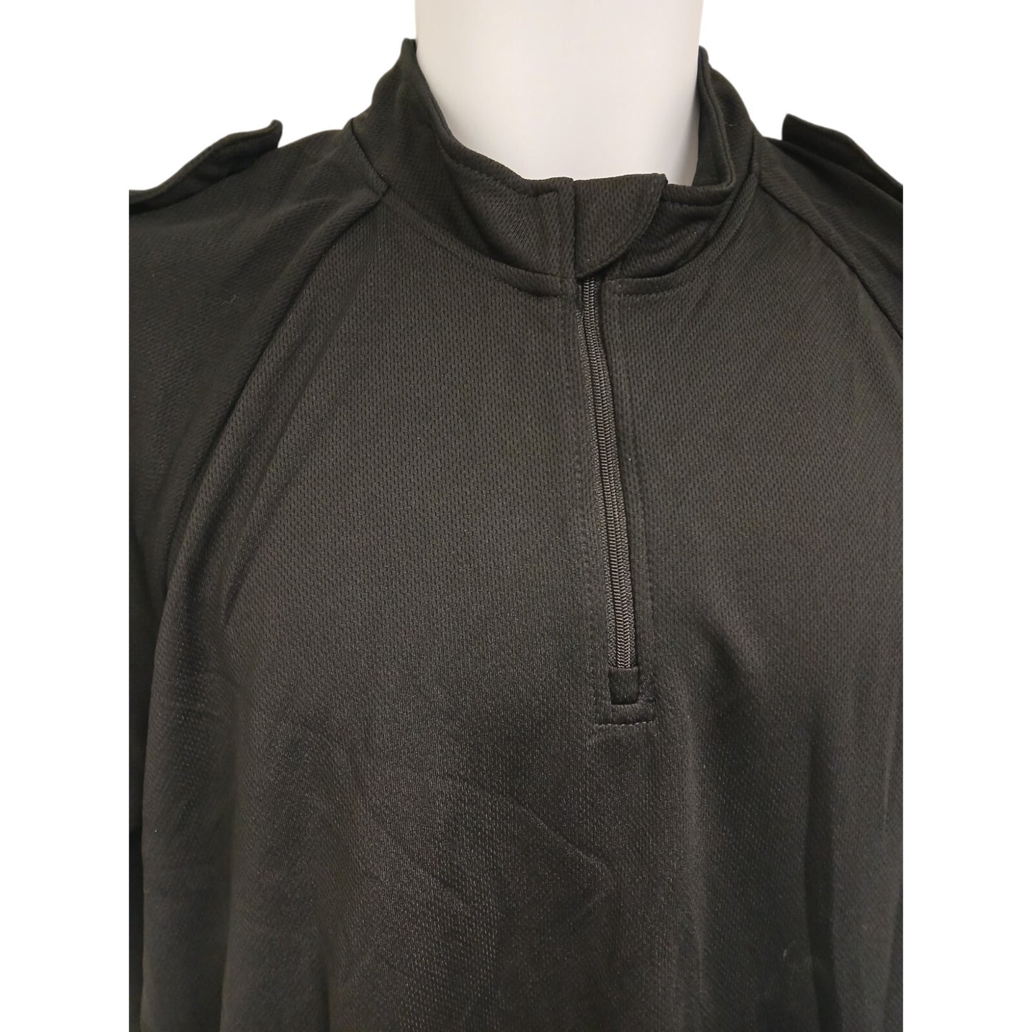 Self Wicking Police Shirt Short Sleeve Black Breathable T-Shirt Security Duty