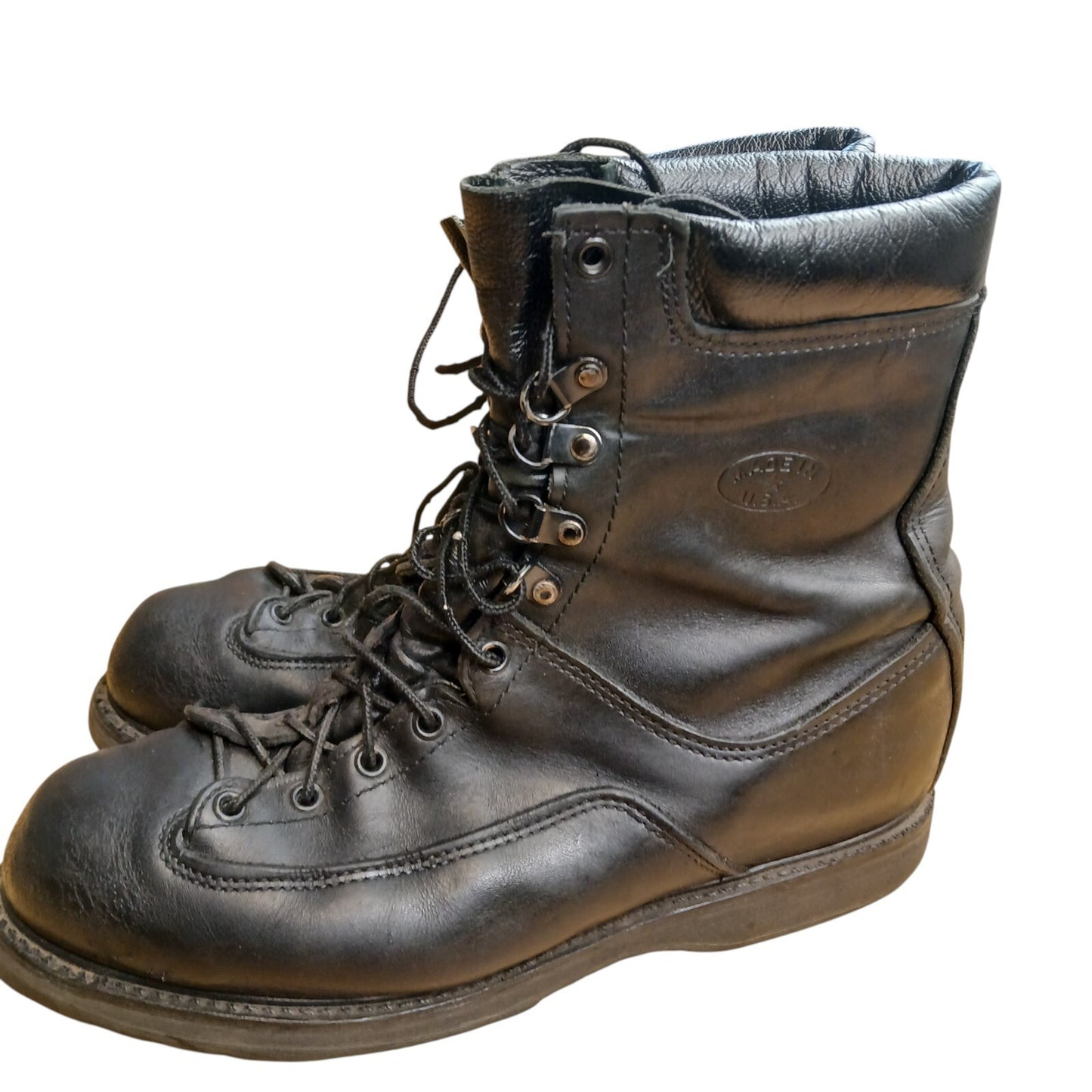 Matterhorn Black Leather Boots Combat Goretex UK 9 Safety 7831 USA Vibram Laced