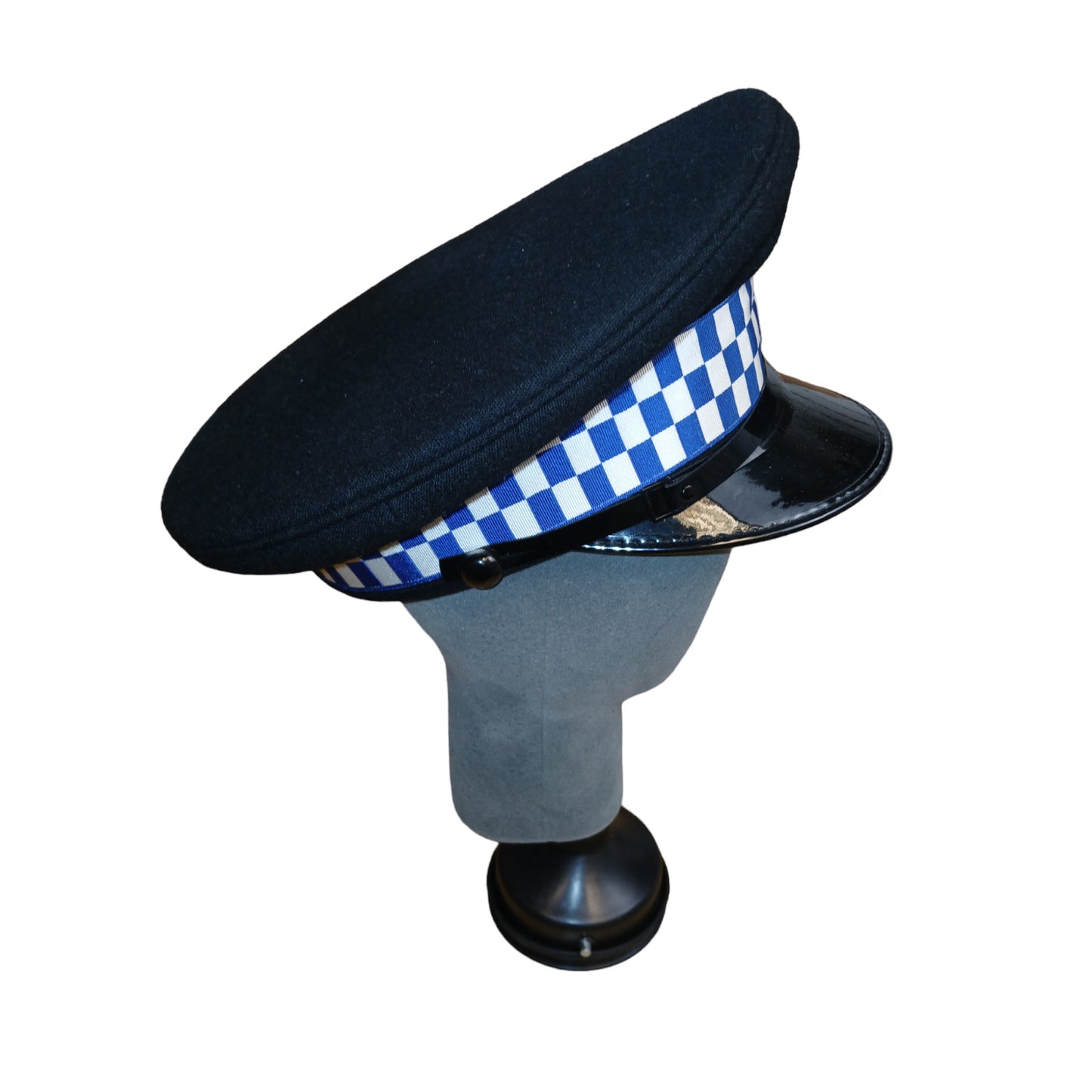 PCSO Blue And White Checked Band Shine Peaked Cap Film TV Collectable