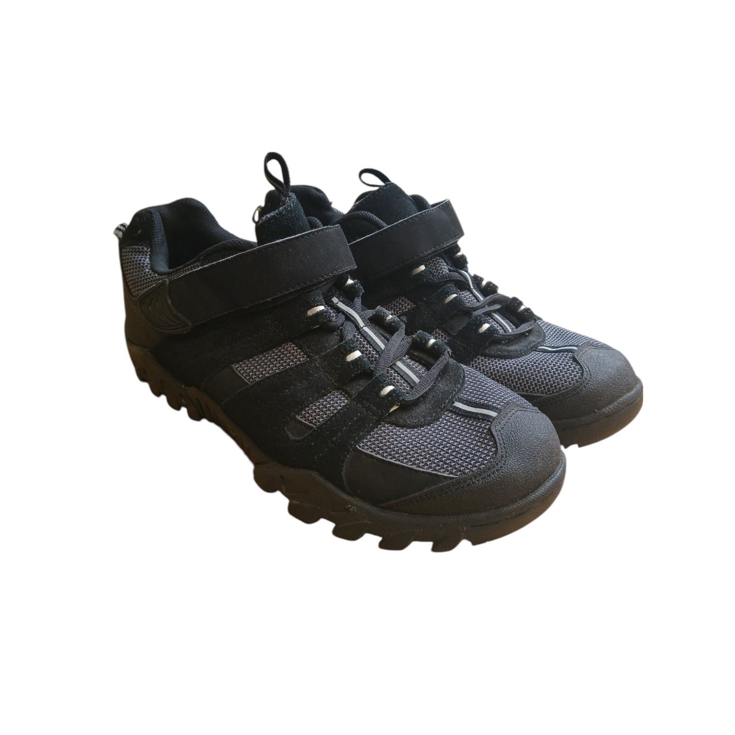 Endura Cycling Shoes Black Grey Size 8 Ex Police Lace Up Bike Bicycle