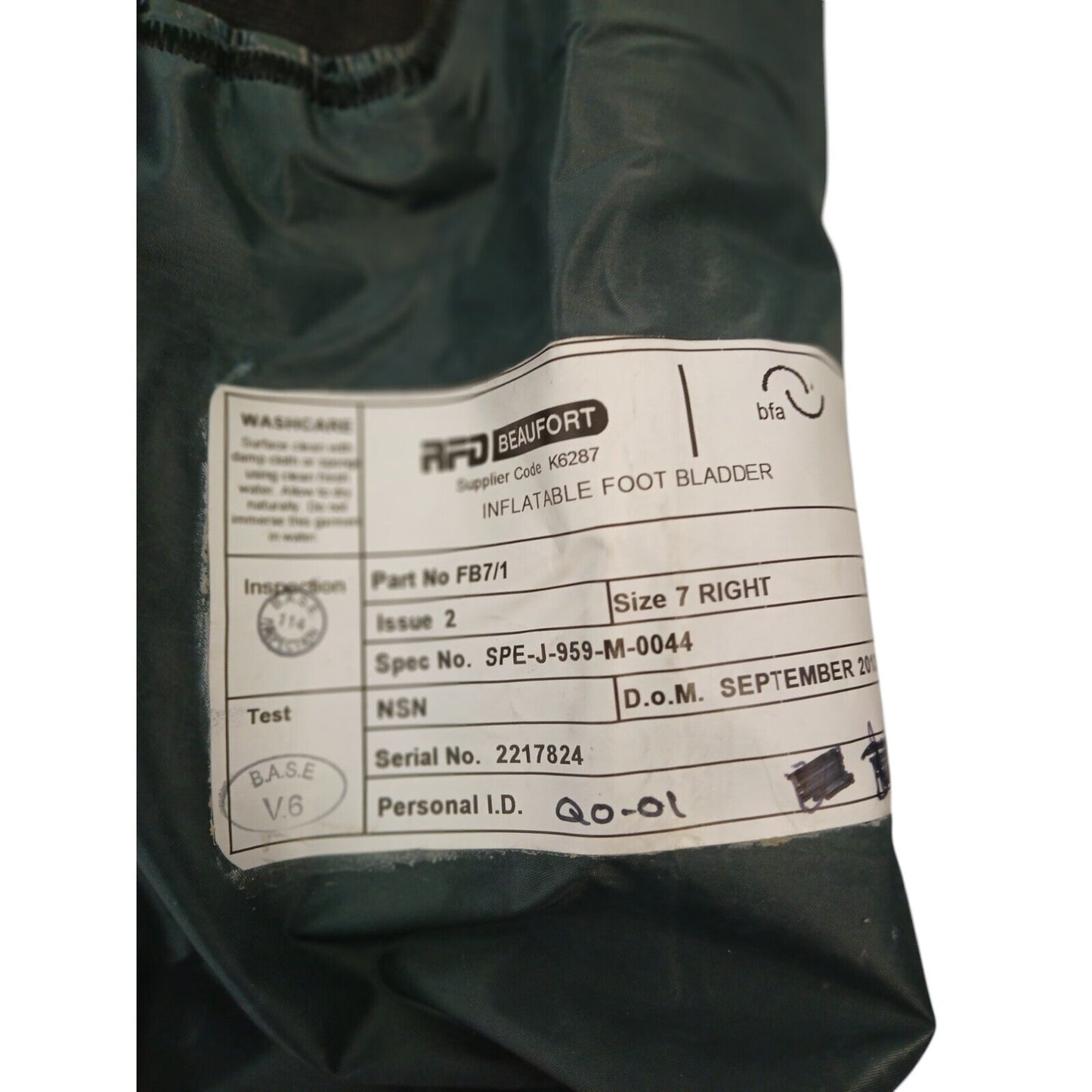 Royal Air Force Inflatable Foot Bladders Boots Pilots RFD Beaufort UK RAF Anti G