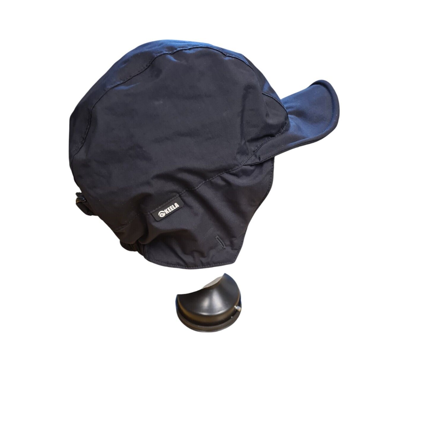 Keela Black Softshell Waterproof Cap Foldable Thermal Hat Winter Hiking Warm