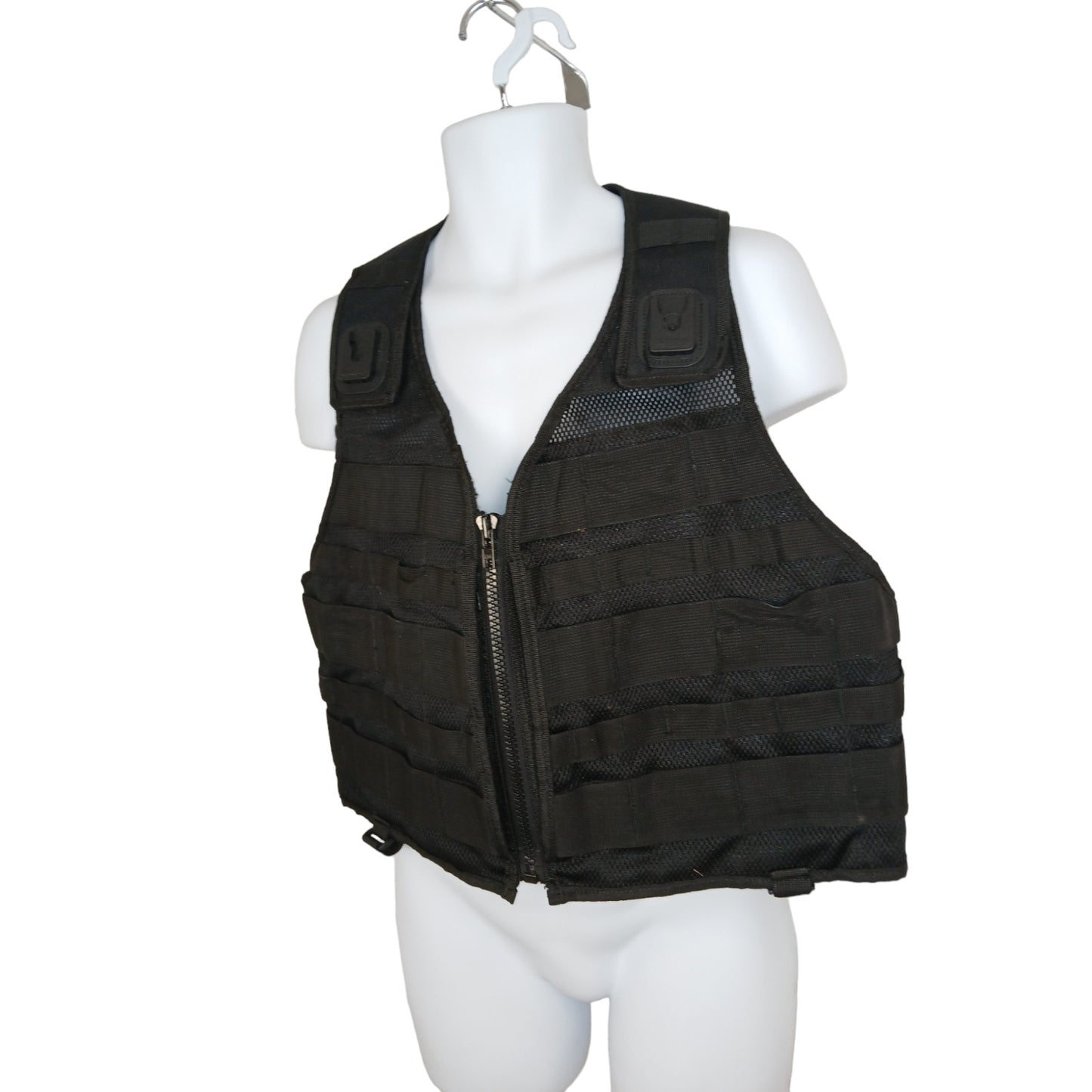 Protec Molle Tactical Vest Black 2x Klickfast Docks Size S Ex Police Security