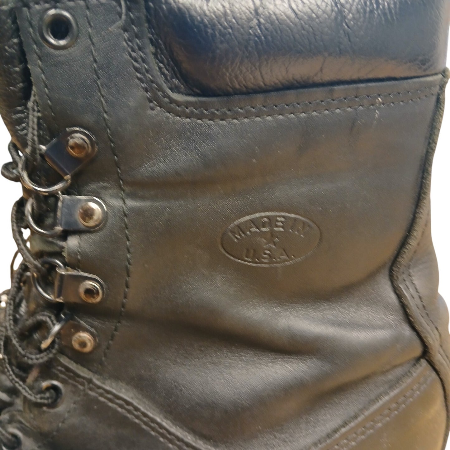 Matterhorn Black Leather Boots Combat Goretex UK 9 Safety 7831 USA Vibram Laced