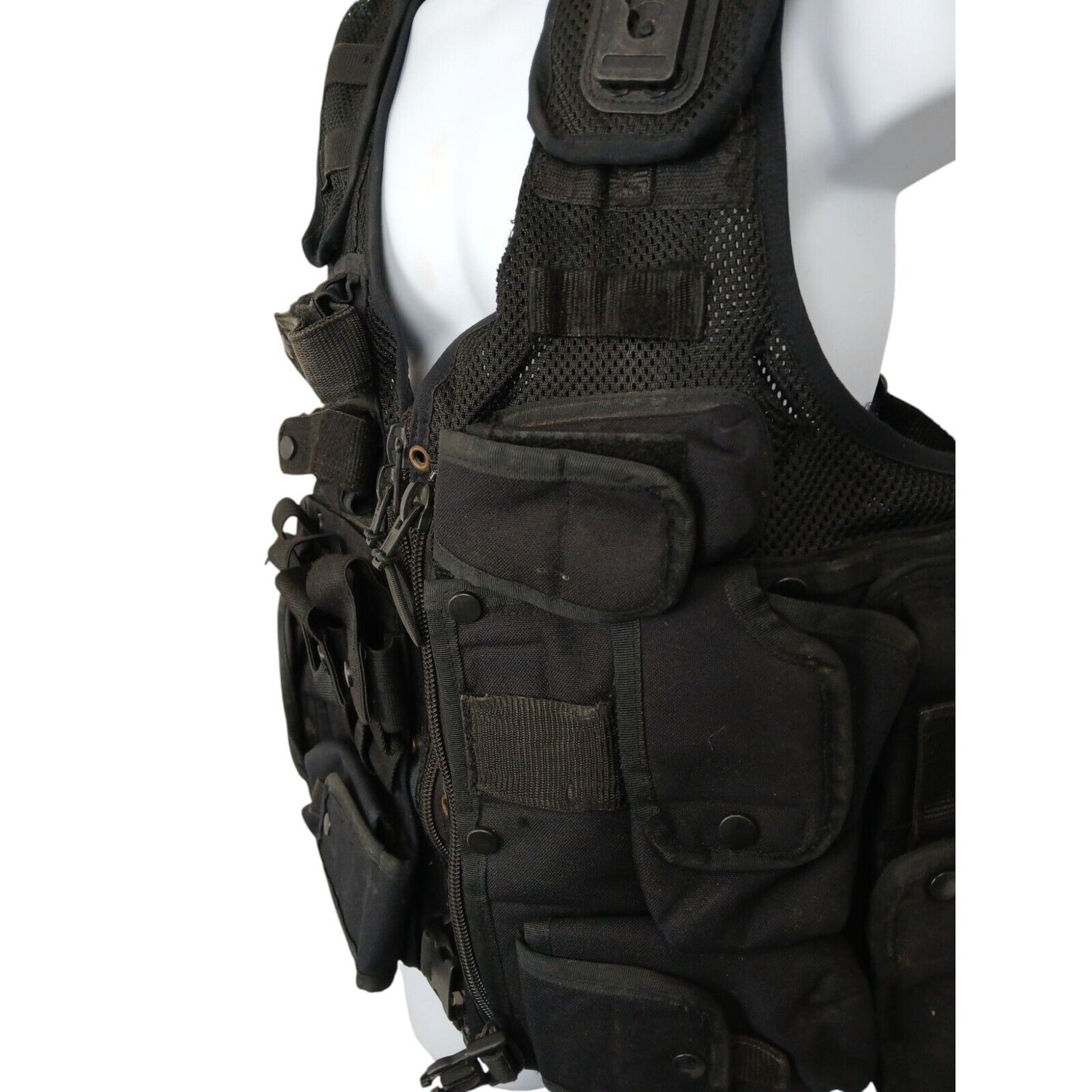Arktis Tactical Vest Black Integrated Pouches Security Ex Police