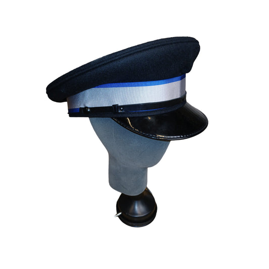 CSO Blue/Silver Band Police Peaked Cap Film TV Fancy Dress Ex Police Stock
