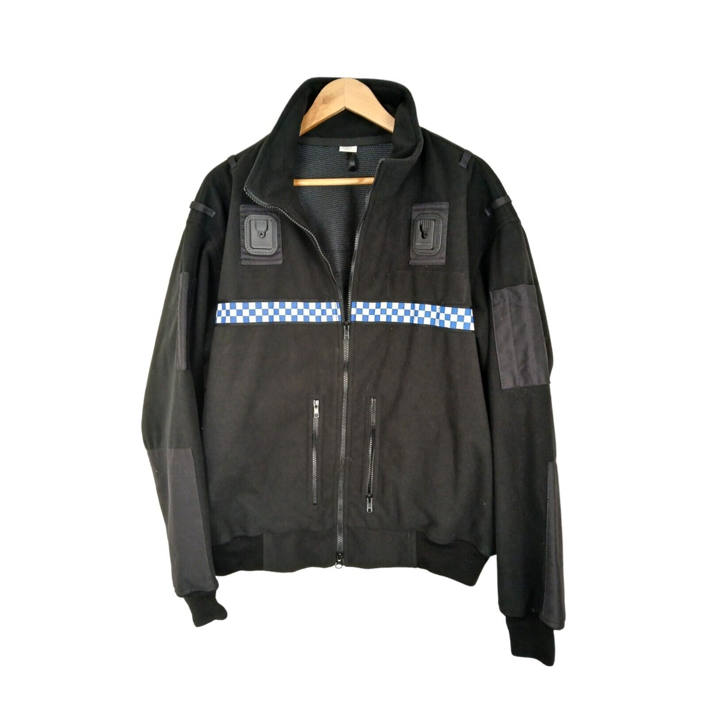 Polartec Fleece Jacket Windstopper Police Reflective Strip Black Klickfast Warm