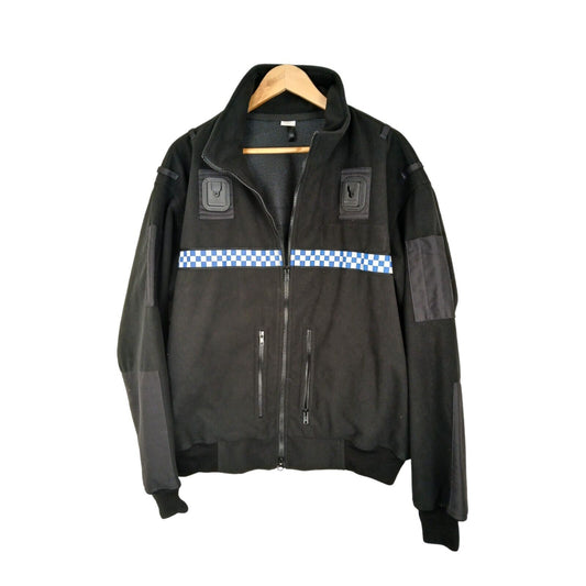 Polartec Fleece Jacket Windstopper Police Reflective Strip Black Klickfast Warm