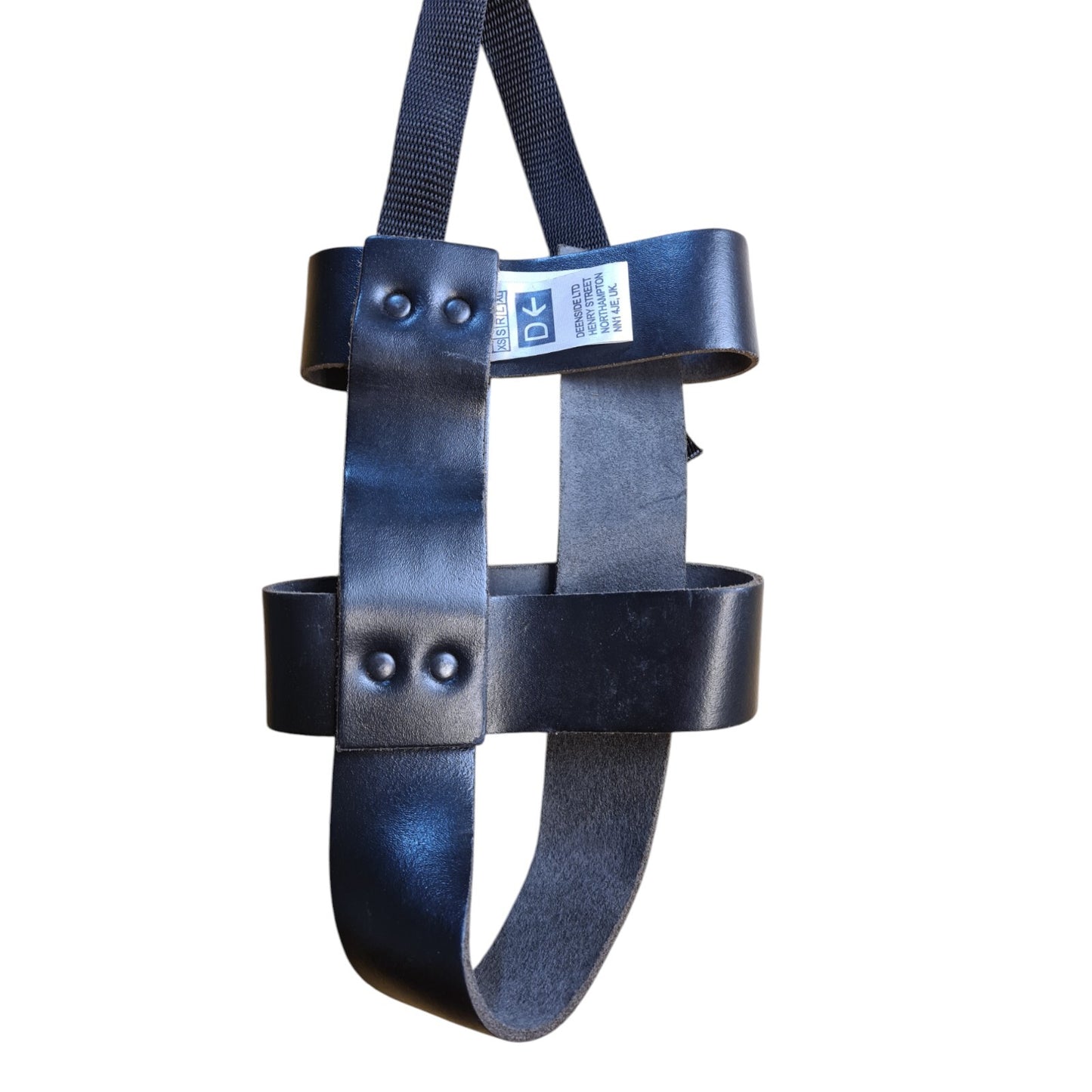Leather and Nylon Bottle Drinks Holder Belt Loop Black Security Hiking Festival