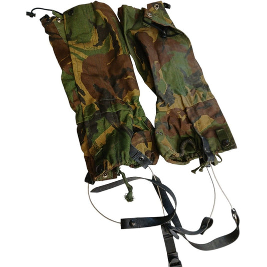 British Army DPM Leg Gaiters GS Woodland Goretex Green Wired Camo 1998