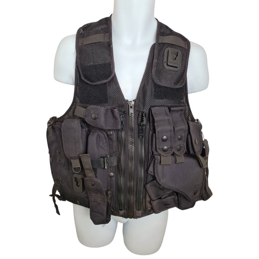 PWL Tactical Vest Police Integrated Pouches Security Airsoft Klickfast Medium