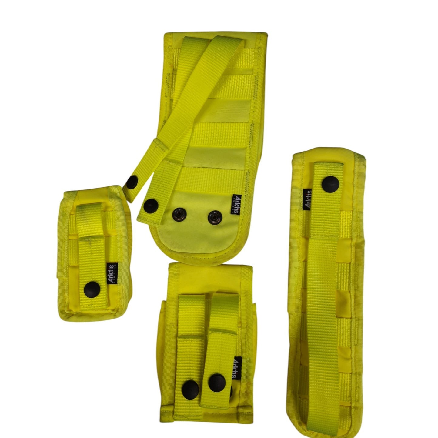 Arktis Molle Hi Vis Hi Viz Yellow Pouches x4 Bundle Ex Police Airsoft Security